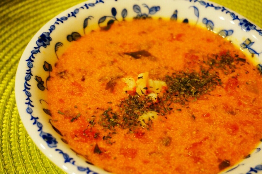 赤エビのやっつけビスク風スープの画像