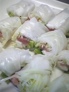 簡単☆わさび醤油で食べる生春巻き