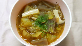 温か♪白菜 きのこと蒟蒻の洋風*ソース煮