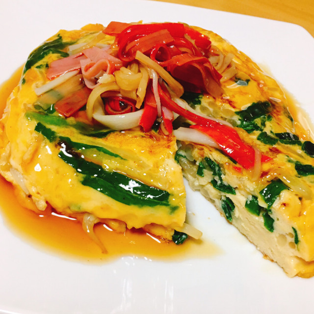 もやし入りニラ玉 カニカマあんかけ レシピ 作り方 By くらげとママ クックパッド 簡単おいしいみんなのレシピが359万品