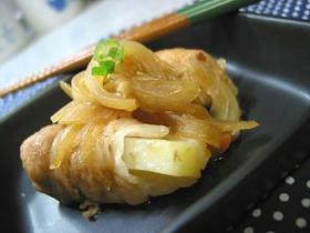 豚肉のじゃが芋巻き・味ポンで味付け