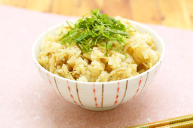 黒酢としらすの混ぜご飯
