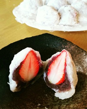切り餅で固くならない!いちご大福