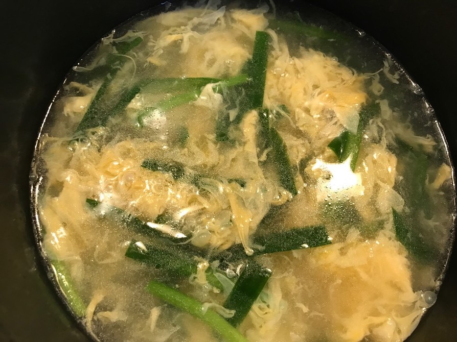 ニラ卵スープの画像