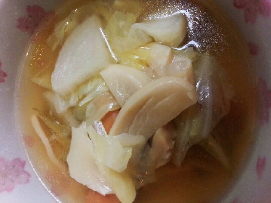生姜が効いてる野菜スープの画像