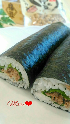 2017年節分☆恵方巻き(甘辛そぼろ)