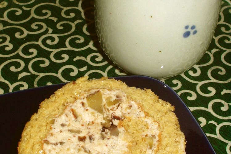 秋のデザート 栗のロールケーキ レシピ 作り方 By 海 砂 クックパッド