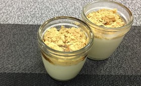 簡単ヘルシー♪黒みつ豆乳プリン