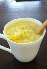 減塩  卵と大根おろし長ネギのスープ