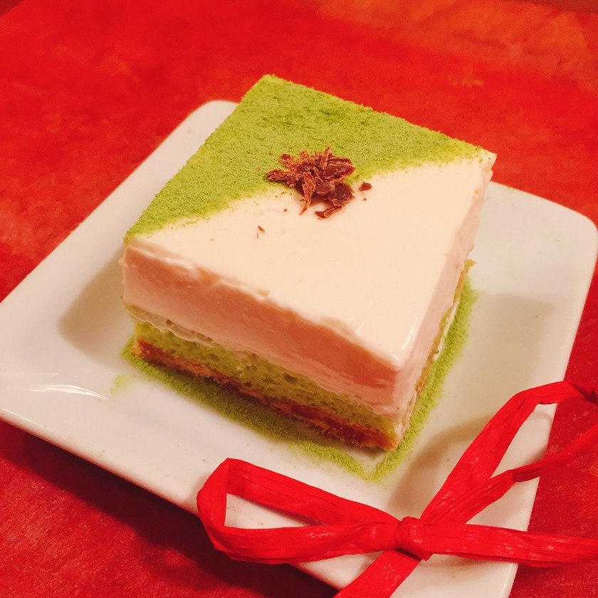 レアチーズ抹茶ケーキ by オレンジPル 【クックパッド】 簡単おいしいみんなのレシピが356万品