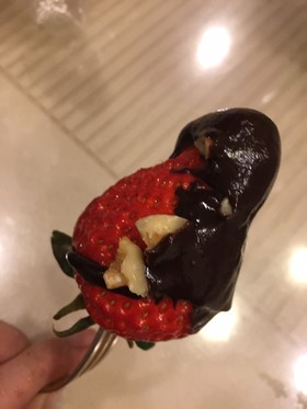 チョコレートディップのフルーツ