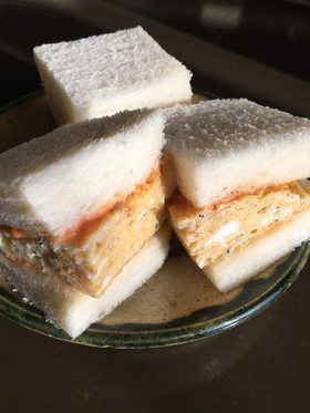 厚焼きじゃこ玉サンド☆幼児食朝ごはん