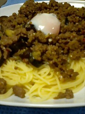 肉味噌パスタ