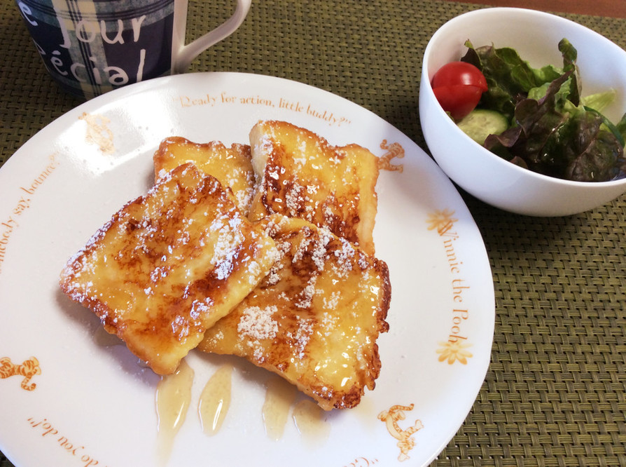 おやつに朝食に☆はちみつフレンチトーストの画像