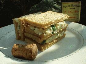 カリフラワーのサンドイッチの画像