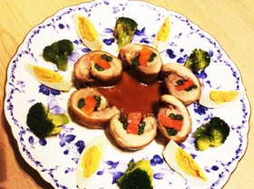 レンジで簡単☆照り焼きチキンロール
