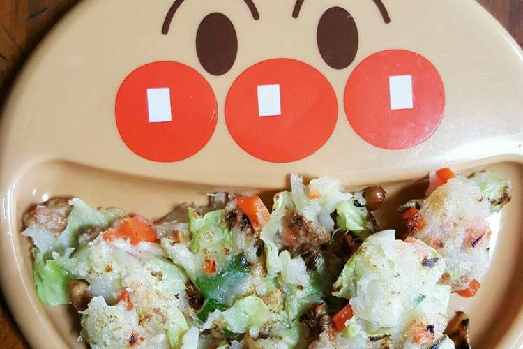 2歳 ランチ アレンジ色々お好み焼 レシピ 作り方 By みい汰 クックパッド 簡単おいしいみんなのレシピが366万品