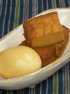 厚揚げと卵の甘辛煮