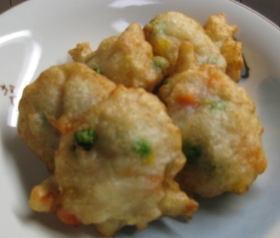 レンコンと長いものふわふわ揚げ