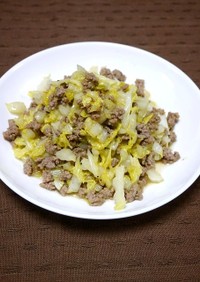 簡単！白菜の肉炒め(だしカレー風味)