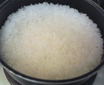 お鍋でご飯の炊き方の画像