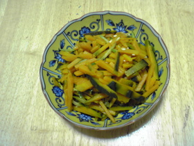 せんぎりかぼちゃの甘酢漬け