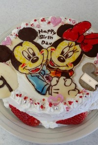 ディズニーケーキ　ミッキーとミニー