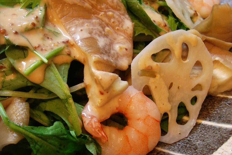 あわび茸と海老のサラダ レシピ 作り方 By バナナざくろ クックパッド 簡単おいしいみんなのレシピが358万品