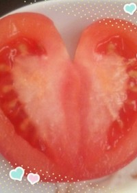 ☆簡単可愛いらしいスライスハートトマト☆