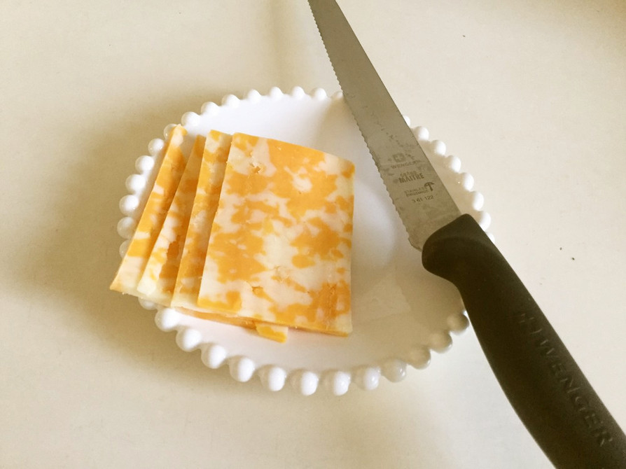 くっつかない！！チーズの切り方の画像