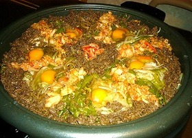 我が家の定番!グリル鍋de石焼ビビンバ☆