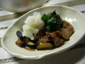 なすと豚肉のさっぱり揚げ浸し