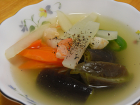 鮮やか✲温野菜スープ♪