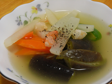 鮮やか✲温野菜スープ♪の写真