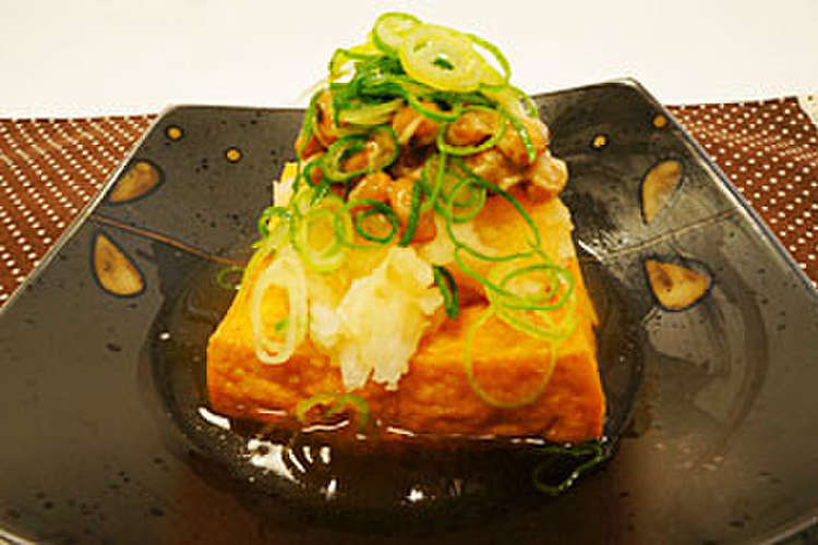 厚揚げのおろし納豆添え レシピ 作り方 By さんゆう食堂 クックパッド 簡単おいしいみんなのレシピが352万品