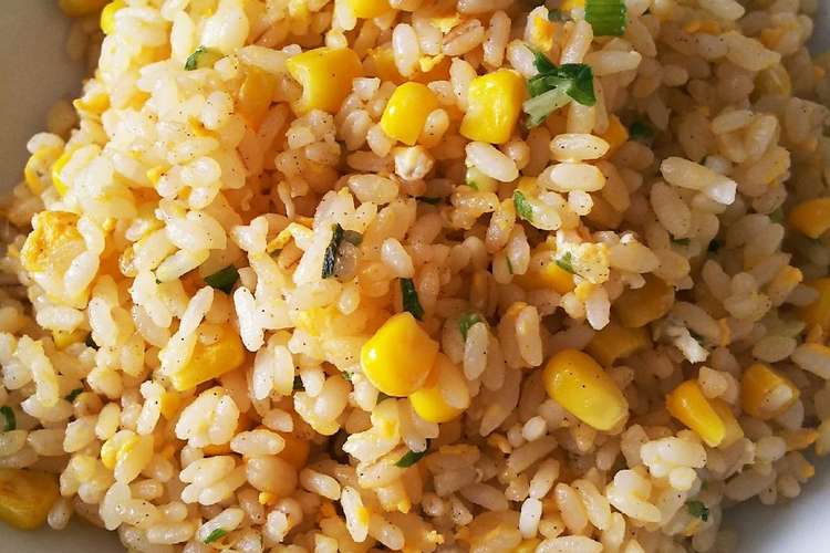 コーンと卵のバター正油炒めチャーハン レシピ 作り方 By フモ夫さん クックパッド 簡単おいしいみんなのレシピが361万品