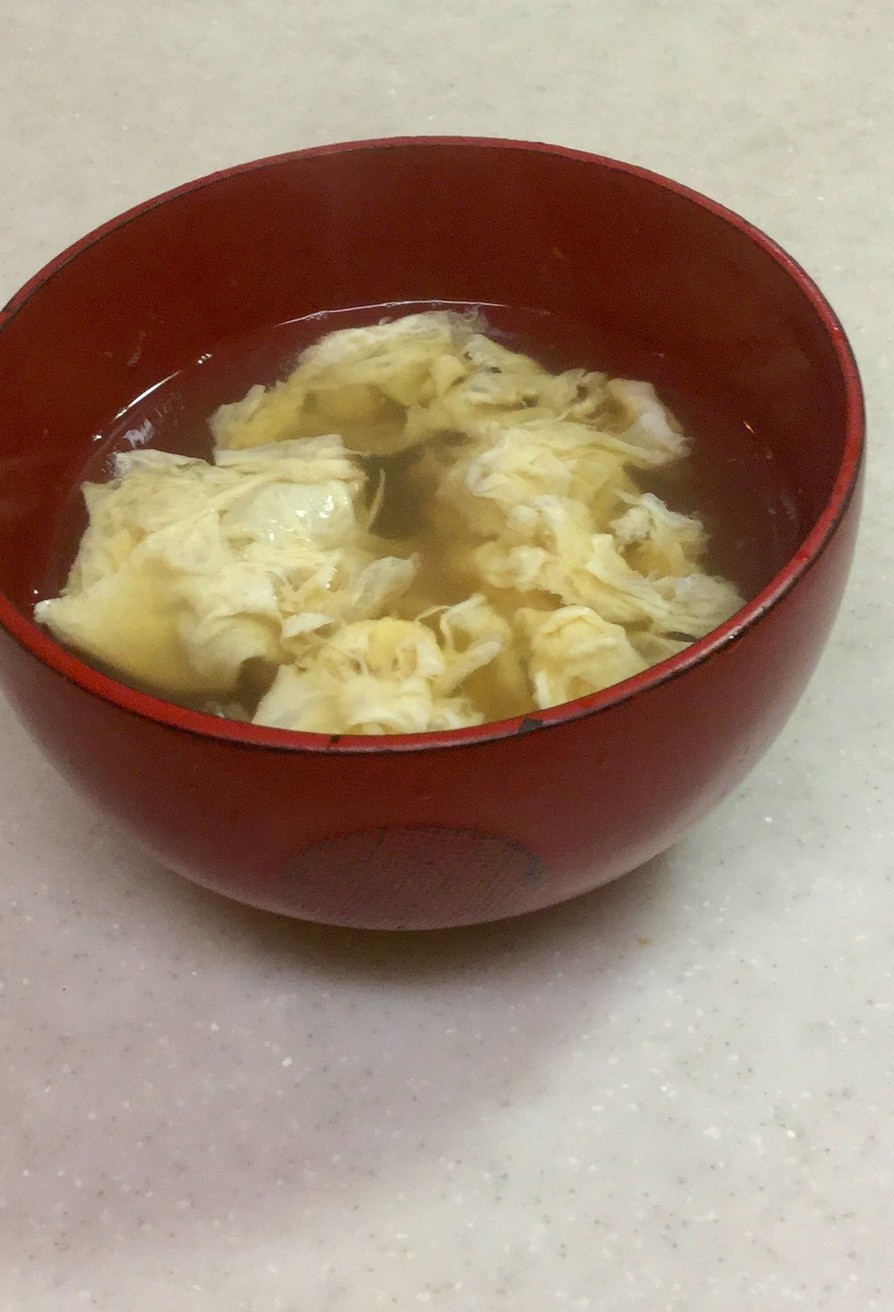 かきたま汁(卵スープ ) 豆腐スープ併記の画像