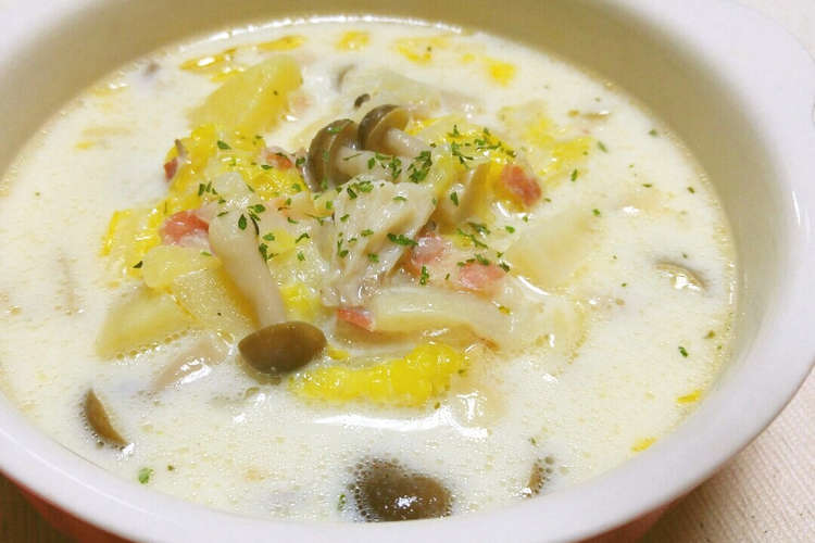 白菜とベーコンのことことスープ レシピ 作り方 By 結衣 クックパッド