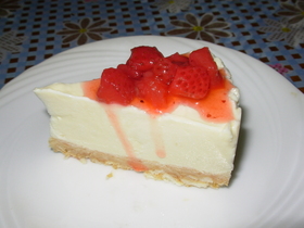チーズケーキの味・・・でも豆腐ケーキ