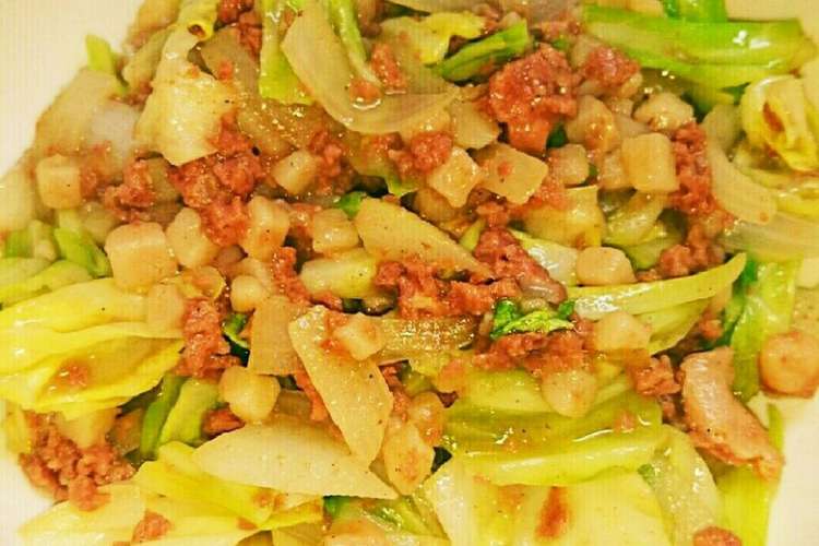 コンビーフハッシュ野菜炒め レシピ 作り方 By らぶ Kitchen クックパッド