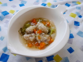 離乳食後期☆青背魚のつみれ野菜あんかけ