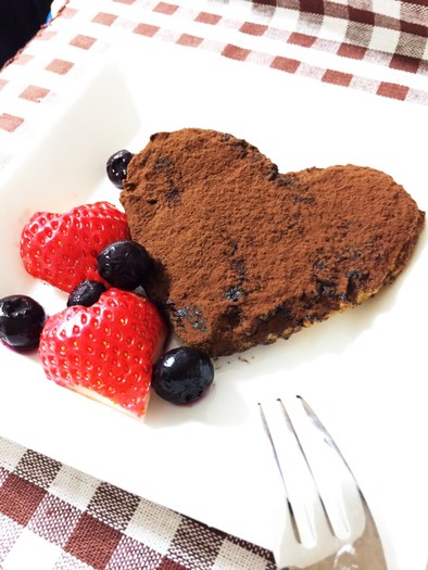 バレンタインに♡のチョコフレンチトーストの写真