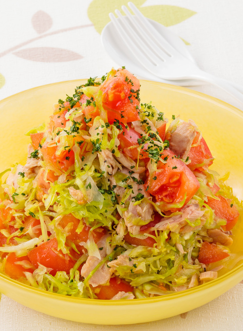 トマトとキャベツのコールスローサラダ by イオン 【クックパッド】 簡単おいしいみんなのレシピが366万品