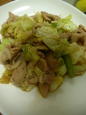 豚とキャベツのオイスター炒め