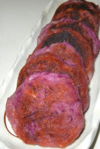紅くるり大根と里芋の大根餅