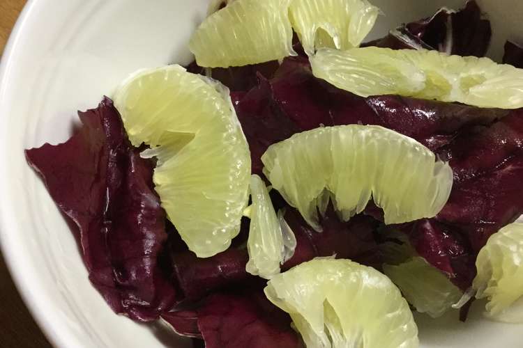 紫レタスと文旦のサラダ レシピ 作り方 By はーとねこ クックパッド 簡単おいしいみんなのレシピが361万品