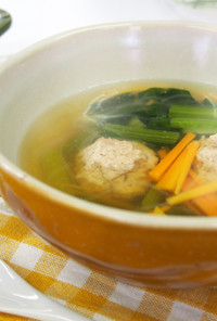 小松菜と肉団子のスープ☆給食で人気☆