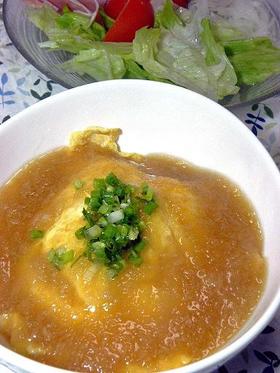 炊き込みご飯で和風あんかけオムライス