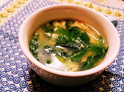 ☆5分で完成☆レタスと卵の簡単中華スープの写真