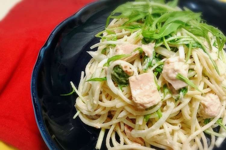 シーチキンと水菜のサラダスパゲティ レシピ 作り方 By タワまん クックパッド 簡単おいしいみんなのレシピが352万品